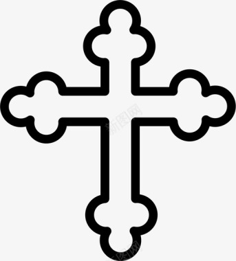 正统十字架神学象征图标图标