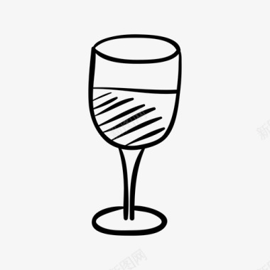 一杯葡萄酒葡萄酒杯葡萄酒图标图标