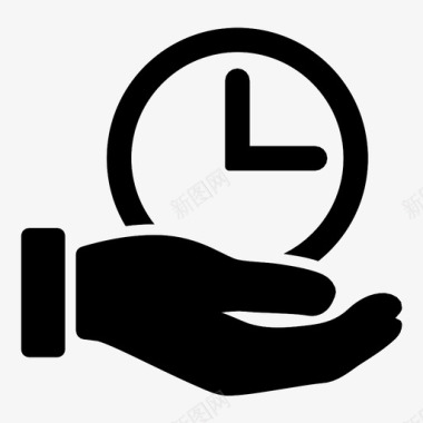 时间服务支持庇护图标图标
