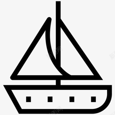 游艇船小艇图标图标