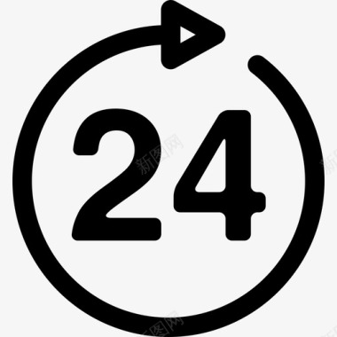 24小时标牌标牌酒店图标图标