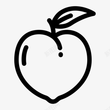 桃食品新鲜图标图标