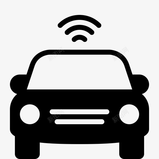 汽车发射器wifi车辆图标svg_新图网 https://ixintu.com wifi 传输 信号 无线信号 汽车发射器 汽车和运输字形图标 汽车跟踪器 汽车连接 车辆 运输 连接的汽车