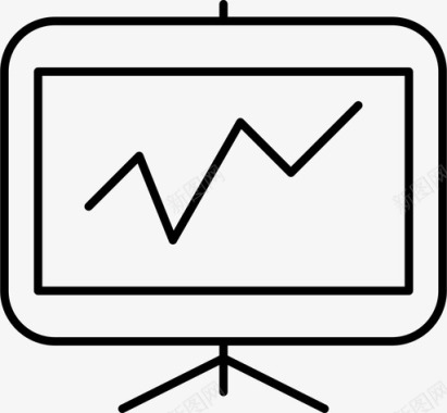 折线图磁带统计数据图标图标