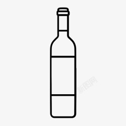 玻璃波尔多葡萄酒瓶红色玻璃杯图标高清图片