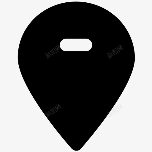 地图针夏季粗体实心图标svg_新图网 https://ixintu.com 地图针 夏季粗体实心图标