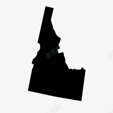 美国爱达荷州地图集图标图标