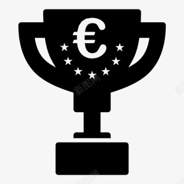 欧洲奖杯成就奖杯图标图标