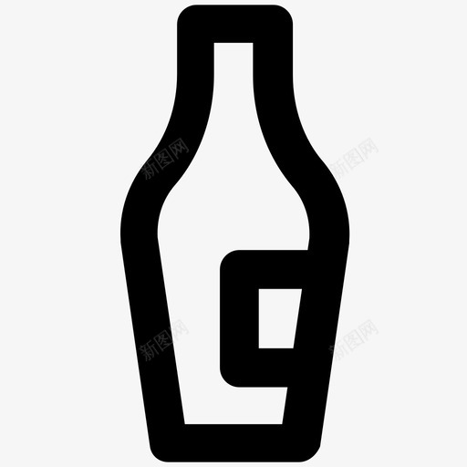 酒瓶酒店粗体线条图标svg_新图网 https://ixintu.com 酒店粗体线条图标 酒瓶