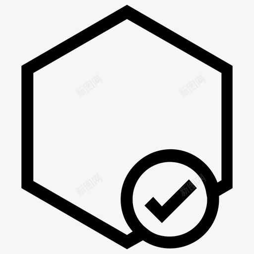 六边形复选标记六边形数学图标svg_新图网 https://ixintu.com 六边形 六边形复选标记 几何元素 几何图形 图形元素 完成 完成按钮 数学 用户界面图标