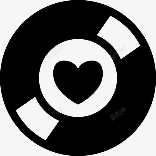 音乐收藏家的标志是一张以心脏为中心的唱片心跳图标svg_新图网 https://ixintu.com 心跳 音乐收藏家的标志是一张以心脏为中心的唱片
