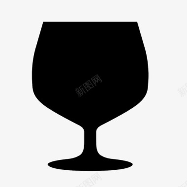白兰地杯酒酒吧图标图标
