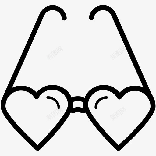 心脏眼镜庆祝向量图标svg_新图网 https://ixintu.com 庆祝向量图标 心脏眼镜