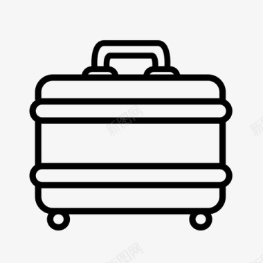 行李箱白色线条黑色短裤图标图标