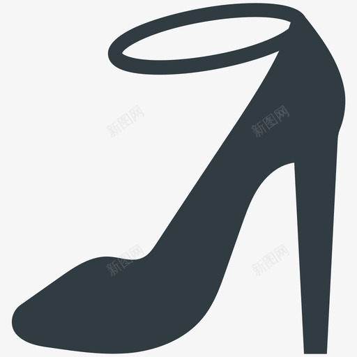 系带凉鞋婚礼酷标图标svg_新图网 https://ixintu.com 婚礼酷矢量图标 系带凉鞋