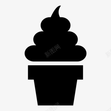 冰淇淋甜食糖图标图标