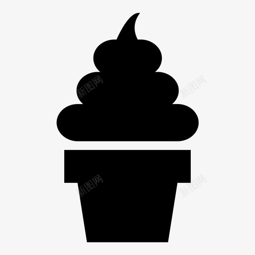 冰淇淋甜食糖图标svg_新图网 https://ixintu.com 乳制品 冰淇淋 冰淇淋筒 快餐 牛奶 甜点 甜食 糖 糖果 芝麻饼 食品和饮料