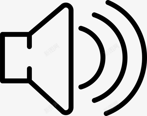 高音量符号扬声器图标svg_新图网 https://ixintu.com 刺眼 响亮 嘈杂 扬声器 按钮 标志 符号 粉碎图标基本轮廓 高音量