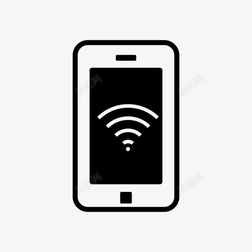 移动热点互联网网络图标svg_新图网 https://ixintu.com wifi 互联网 信号 兴趣点 接收 无线 服务 移动热点 网络