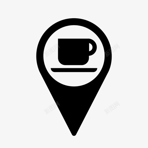 地图标记图标茶杯子svg_新图网 https://ixintu.com 可可 咖啡店 咖啡馆 地图指针标记图标 地图标记图标 小酒馆自助餐厅 杯子 茶 茶杯 饮料