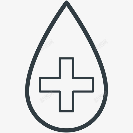 血液援助医疗和健康线图标svg_新图网 https://ixintu.com 医疗和健康矢量线图标 血液援助