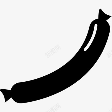 长尺寸香肠食物肖像画图标图标