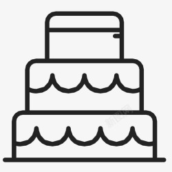 皇家婚礼蛋糕生日新娘图标高清图片