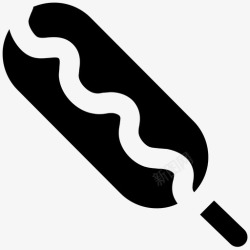 bratwurstbratwurst食物大胆的固体图标高清图片