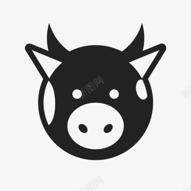 牛牛犊牛奶图标图标