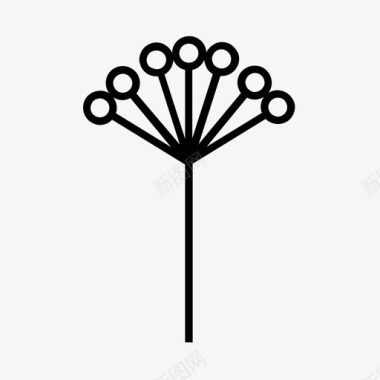 植物树茎图标图标