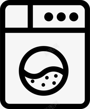 洗衣机工具纺纱图标图标