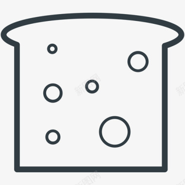 吐司食物线图标图标