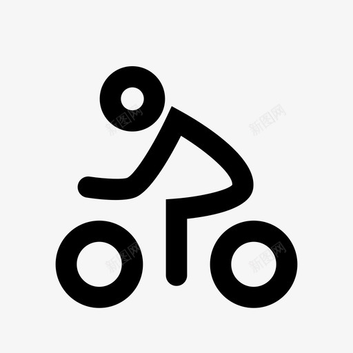 自行车手绿色交通骑手图标svg_新图网 https://ixintu.com 健康 健身 健身健康 绿色交通 自行车 自行车手 自行车骑手 赛车手 锻炼 骑手