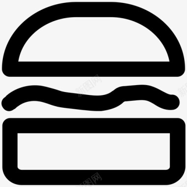 汉堡包庆典和派对大胆的线条图标图标