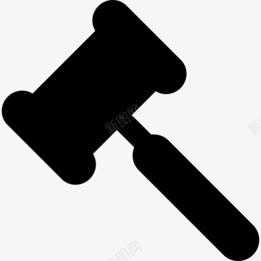 法律锤黑色形状形状基本要素图标图标