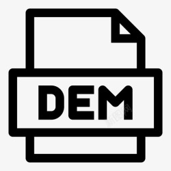 数字高程模型DEMDEM格式dem文件演示计算机工作图标高清图片