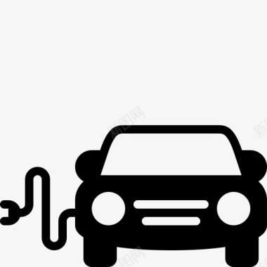 电动汽车插电式轻型图标图标