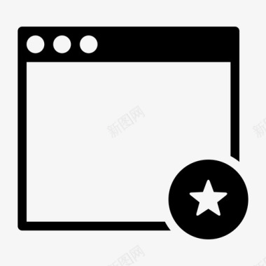 浏览器窗口星形图标图标
