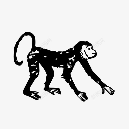 猴子喜欢人尾巴图标svg_新图网 https://ixintu.com 动物的葡萄酒 喜欢人 尾巴 树到树 猴子 西潘奇 达文
