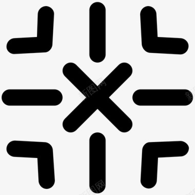 雪花雪花大胆的实心图标图标