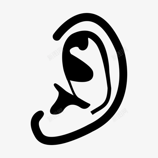 耳朵外耳耳廓图标svg_新图网 https://ixintu.com sdat 人 人体 听觉 外耳 耳廓 耳朵 课程 身体部位