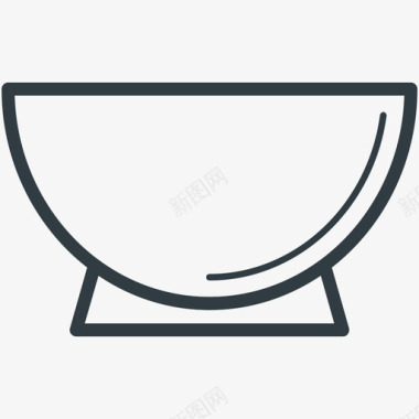 碗头发沙龙线图标图标