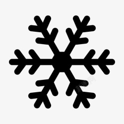 下雪标志雪花冷冻图标高清图片
