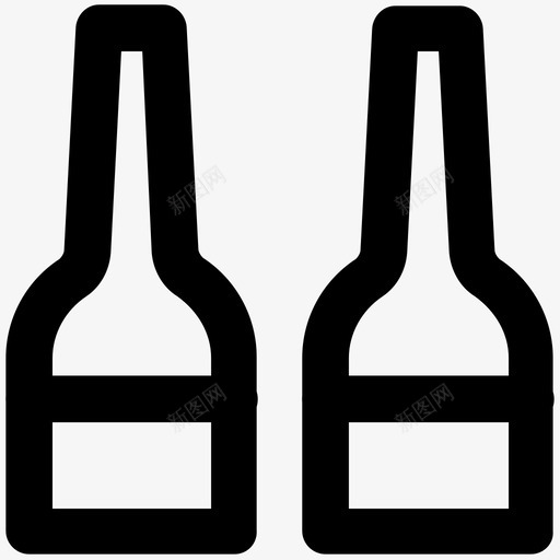 饮料瓶健康粗体线图标svg_新图网 https://ixintu.com 健康粗体线图标 饮料瓶