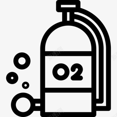 氧气瓶户外活动第2部分图标图标