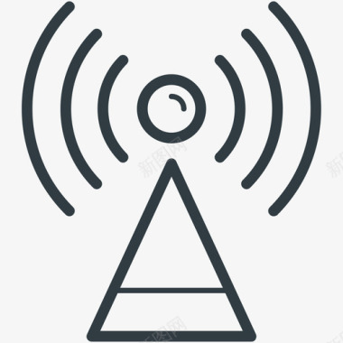 wifi塔通信线图标图标