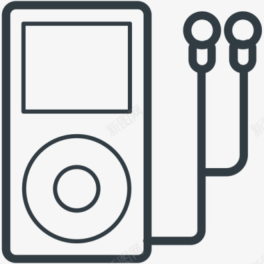 ipod电子产品线图标图标