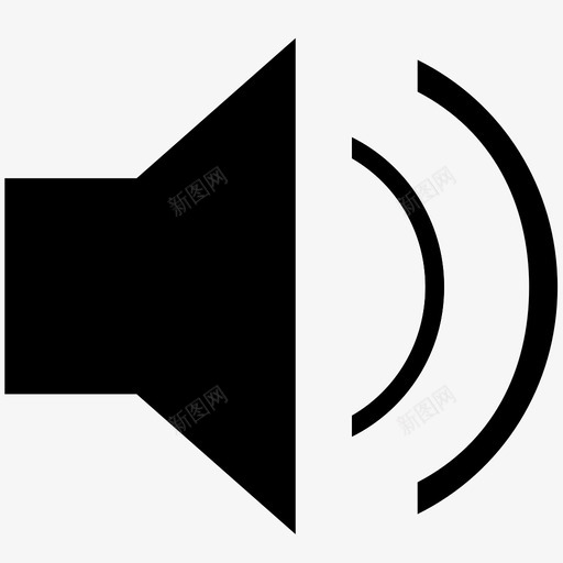 音量扬声器声音图标svg_新图网 https://ixintu.com 升高 响度 噪音 声音 扬声器 柔和 降低 静音 音乐 音量