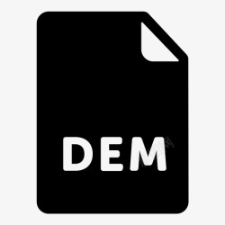 数字高程模型DEMDEM格式dem文件附件数字图标高清图片