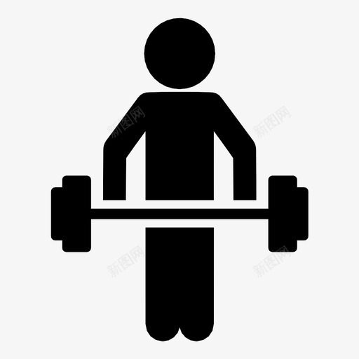儿童健美运动员训练举重图标svg_新图网 https://ixintu.com 举重 人 健身房 儿童健美运动员 肌肉男 训练 锻炼